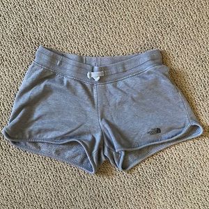 The North Face grey fleece cotton shorts. Size medium